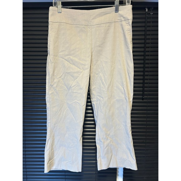 Counterparts Pants - Counterparts Pants Womens Size M Tan Cropped Stretch Casual Trousers 1219615HA